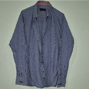 Men's Jared Lang Xl Blue Checkered Shirt